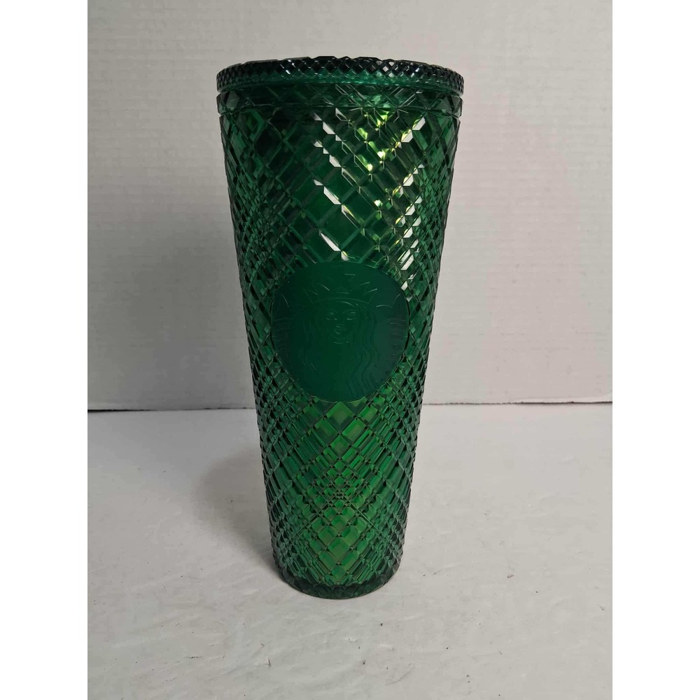 Starbucks Emerald‎ Green Diamond Tumbler 24 oz 710 ml Reusable Cold Cup